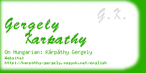gergely karpathy business card